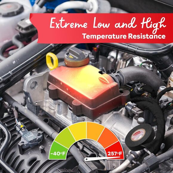 XFasten Wire Harness Tape 3/4 Inch x 50 ft 4(3-Pack 150ft Total) 12 rolls total - Picture 5 of 10